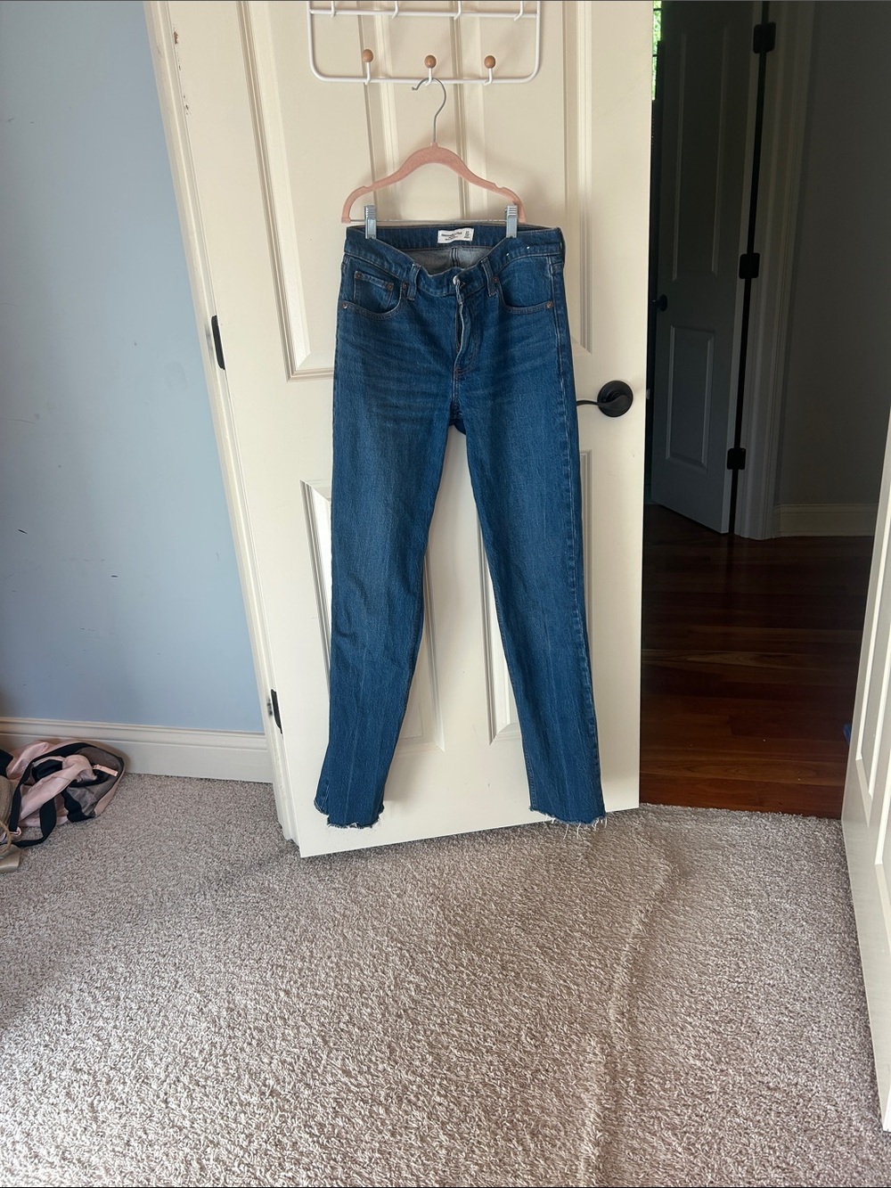 Abercrombie & Fitch Dark Blue Straight-Leg Jeans